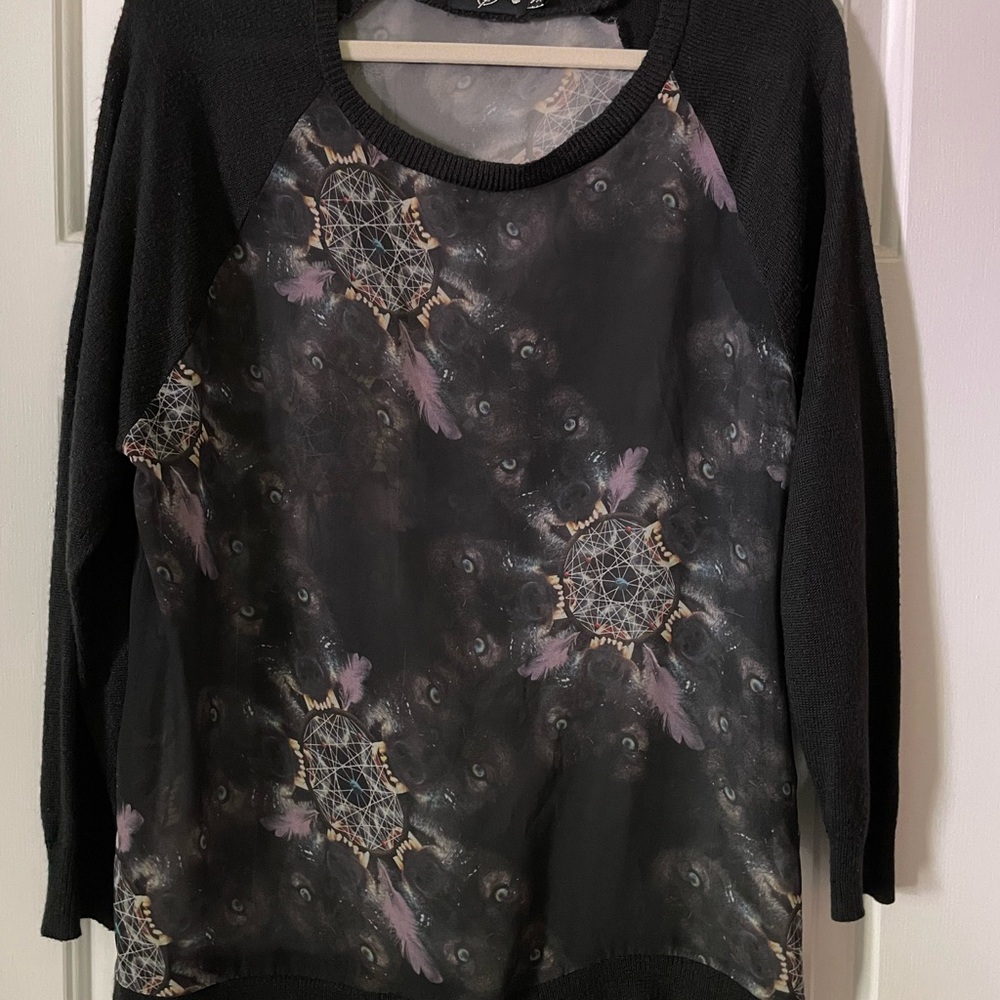 Black and Purple Women's Sweater